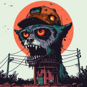 cartoon  monster  hat  album  cover  hyper-realistic  screenprinting  symbolism  Mitsumasa  Anno 1079786