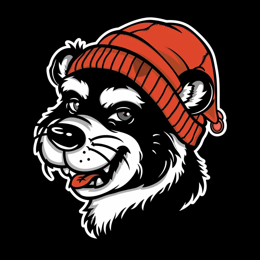 aggressive  streetwise  raccoon  red  hat  black  background  simple  minimal  urban 959187