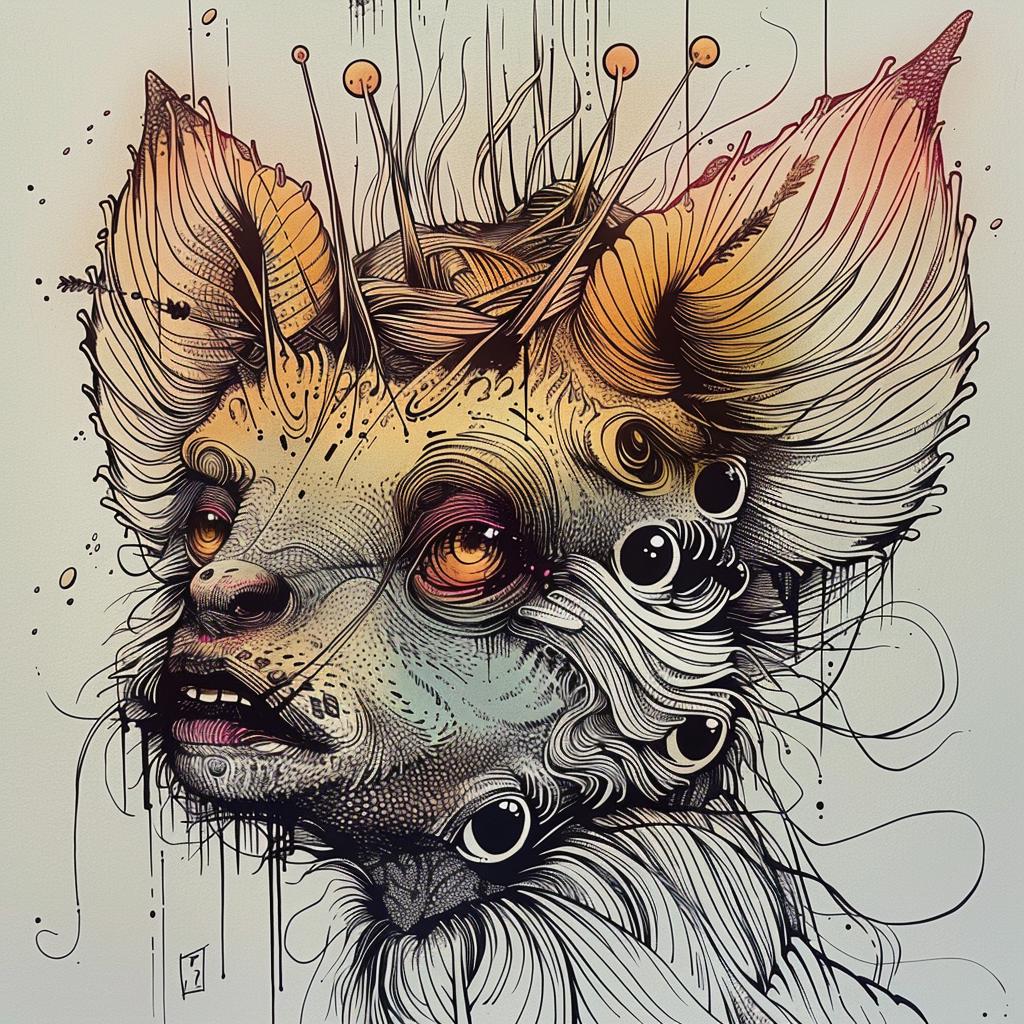 dog  bigeyes  drawing  mythical  creature  art  illustration  whimsical  cute  fantasy 948855