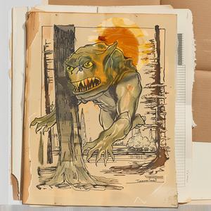 عمل فني غاضب من غابة وحوش، رسم ريسوجرافي فوضوي، رسم رمزي، مركز الطبيعة، 1037280