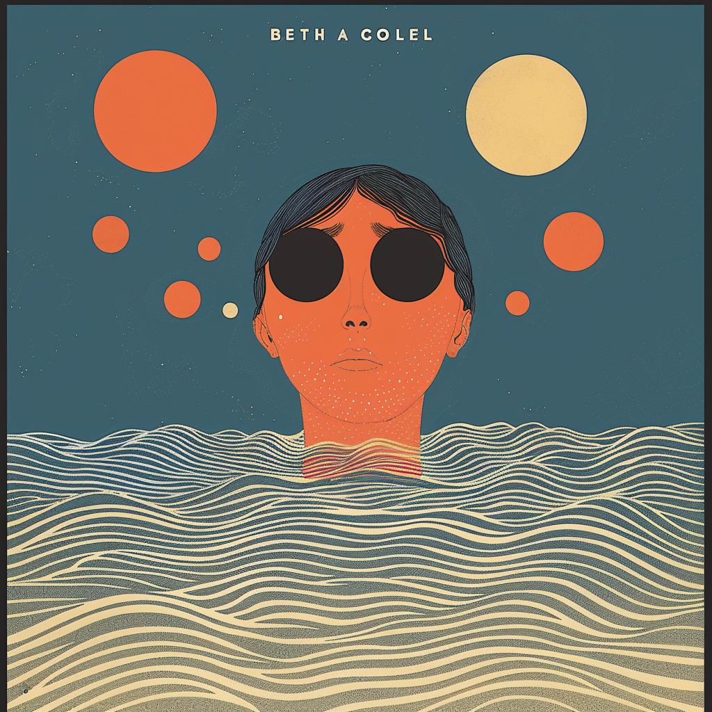 surreal  album  cover  man  sunglasses  artwork  colorful  Joan  creative  illustration 1018216