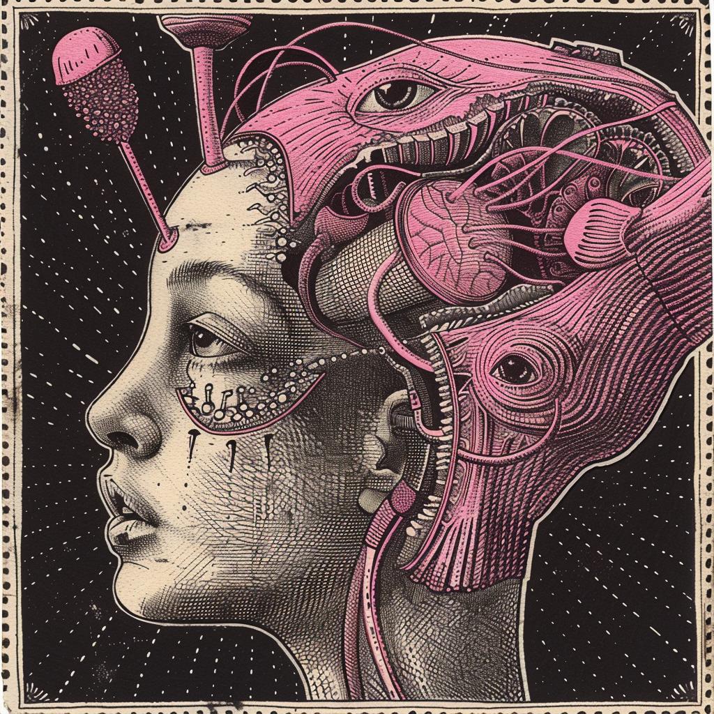 album  dada  surreal  woman  pink  brain  Japanese  creative  chaos  symbolism 916310