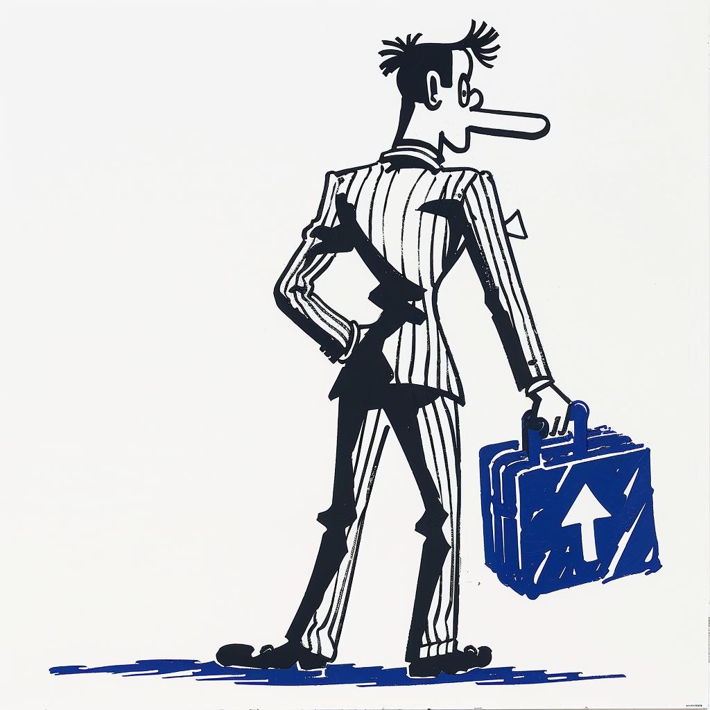 man  briefcase  cartoon  business  suit  stylized  graphic  modern  design  portrait 1027593