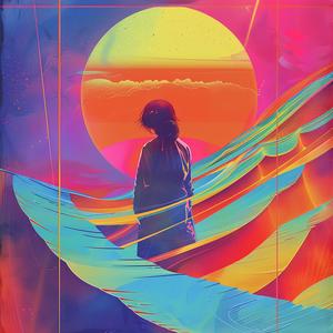 woman  beach  sunset  surreal  hyper-realistic  screenprinting  Mitsumasa  Anno  Stalenhag  colorful 1079794