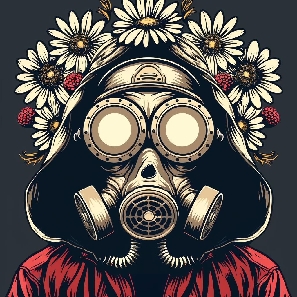 gas mask  flowers  introspective  naturalistic  spiritual  terror  dark arts  occult  flowerpunk  provocative 933474