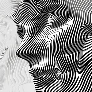 وجه تجريدي، خطوط، منحنيات، أسود، أبيض، متجه، تصميم جرافيكي، بساطة، بسيط، 1039152