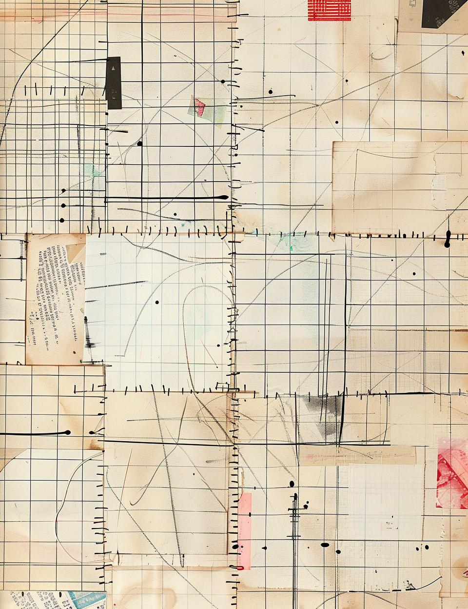 paper  drawings  writing  minimal  patchwork  tape  ledger  homemade  collage  art 962028