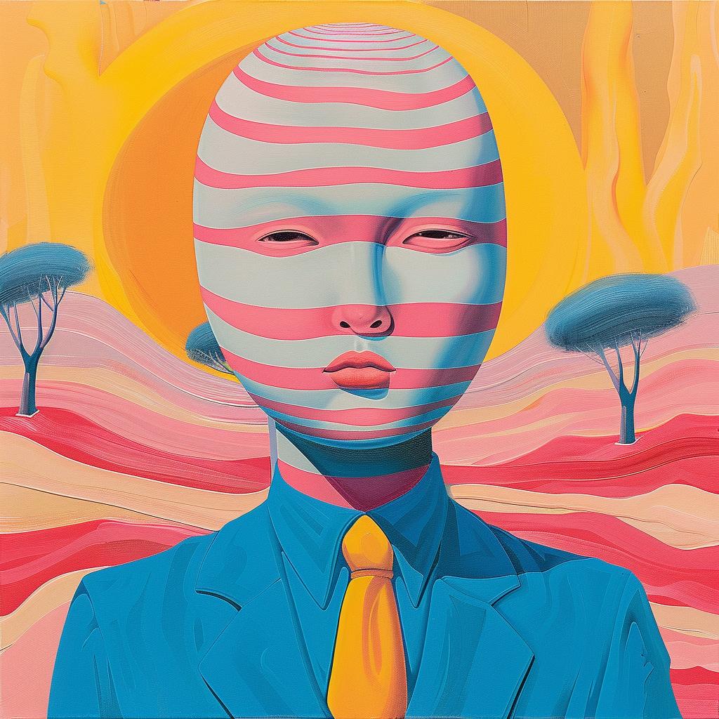 painting  man  striped  face  art  design  colorful  abstract  creative  unique 1016528
