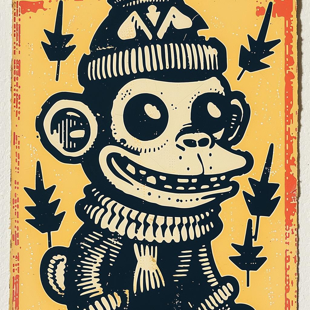 aggressive  streetwise  John  Maloney  knit  cap  simple  poster  monkey  hat 957312