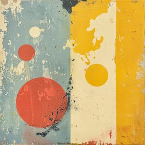minimalist  risography  El  Lissitzky  encaustic  joy  yellow  blue  red  circles 1062347