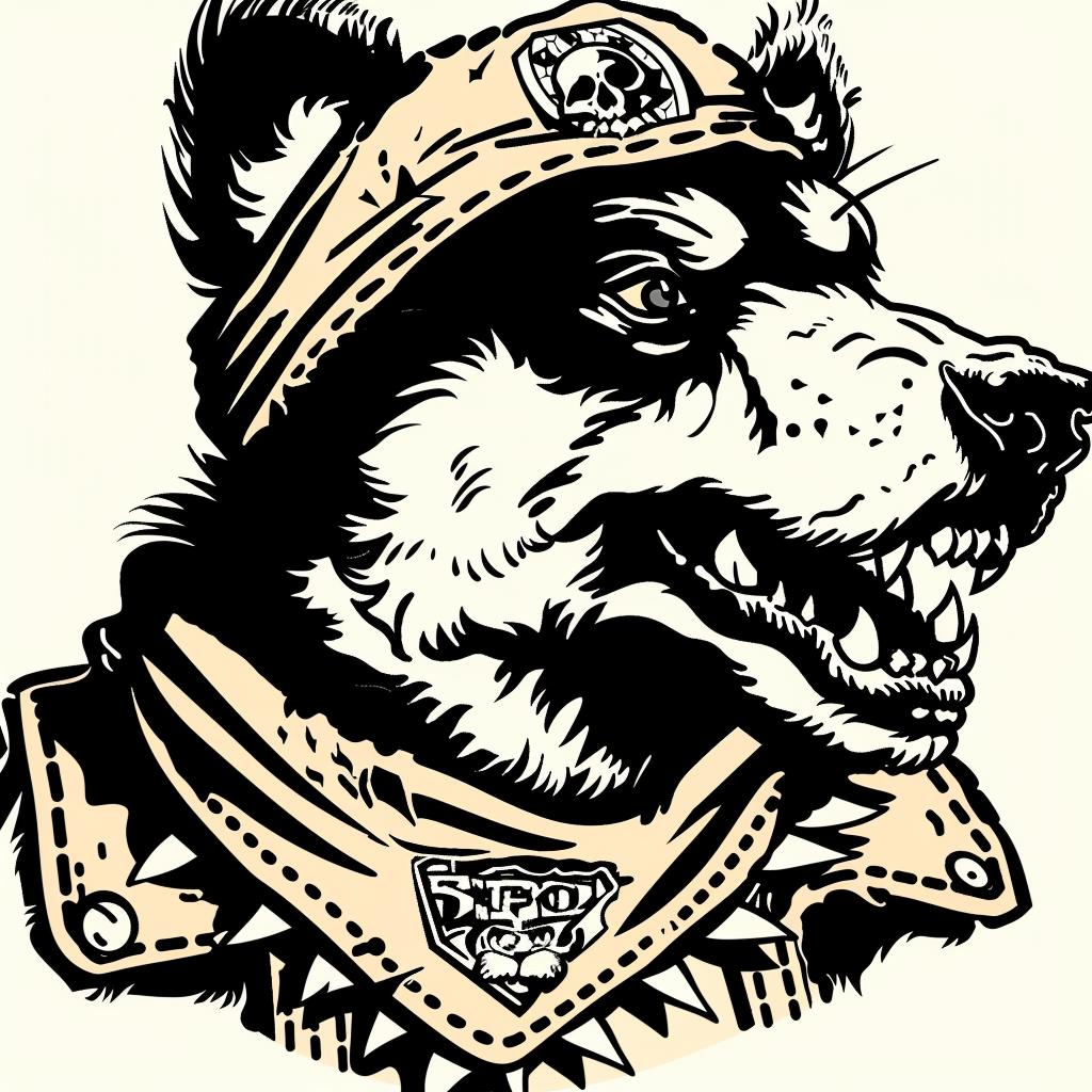 aggressive  streetwise  animal  bandana  culture  minimal  dog  hat  art  illustration 959035