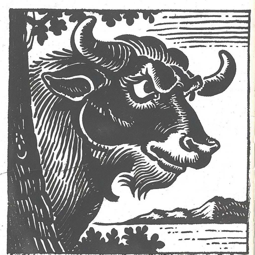 mythical  creature  bull  hybrid  illustration  woodcut  fantasy  unique  design  art 941004