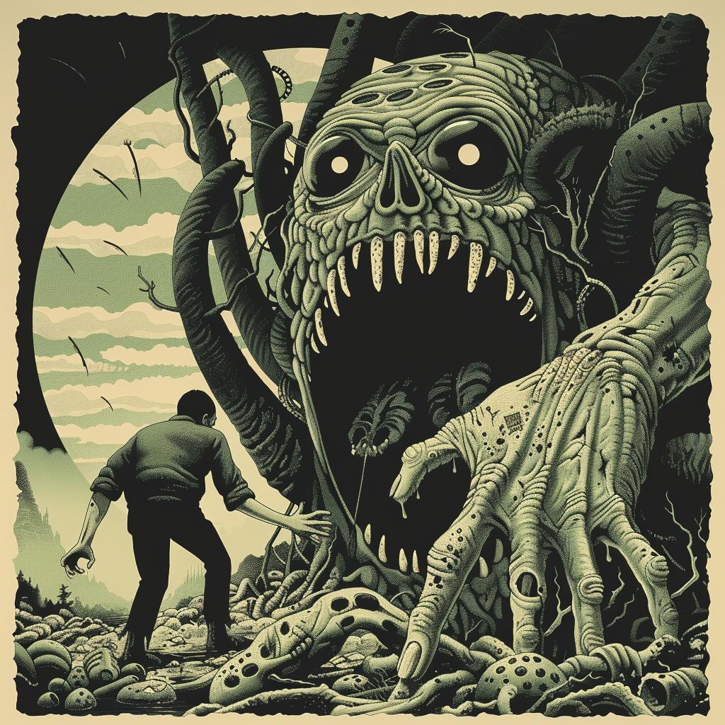ملصق فيلم رعب "الموتى السائرون" (1922) - وحش الدماء - 947109
