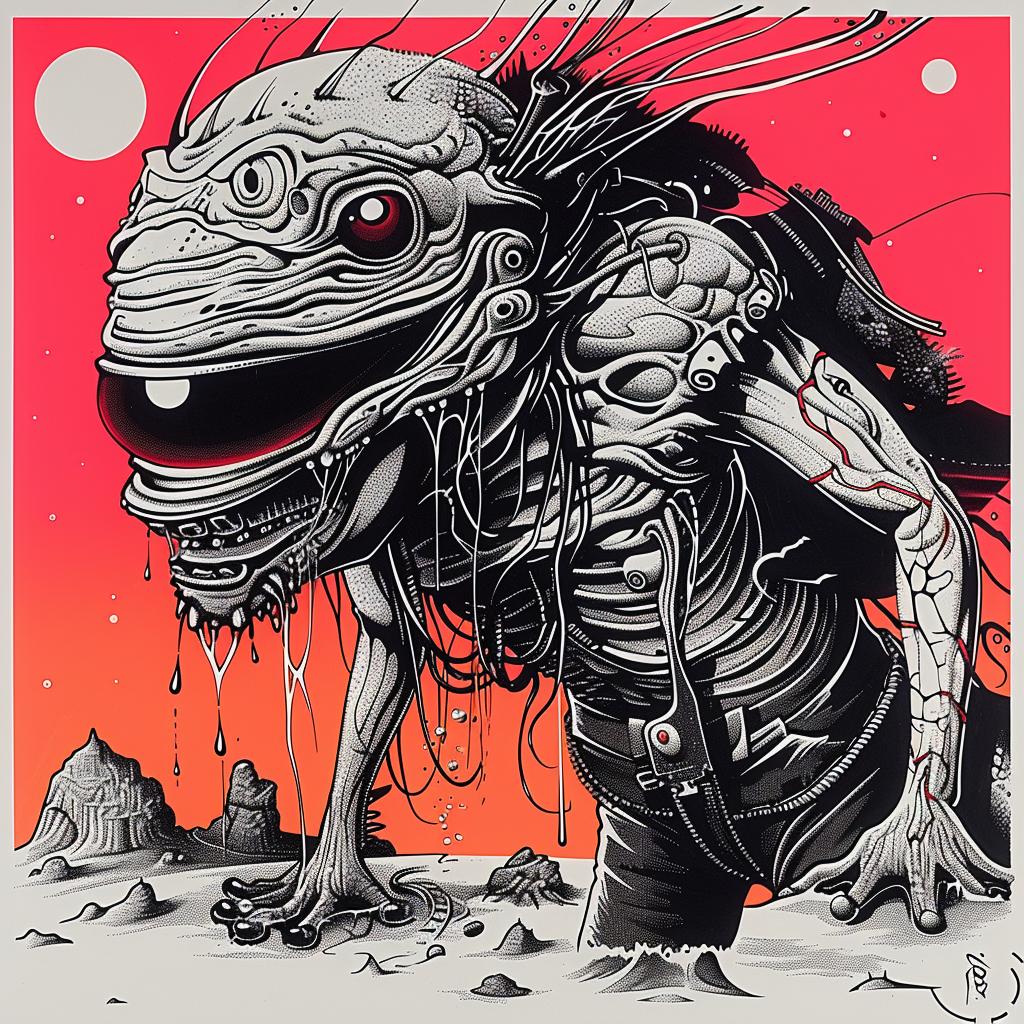 monster  face  red  background  drawing  art  graphic  colorful  creature  conceptual 948427