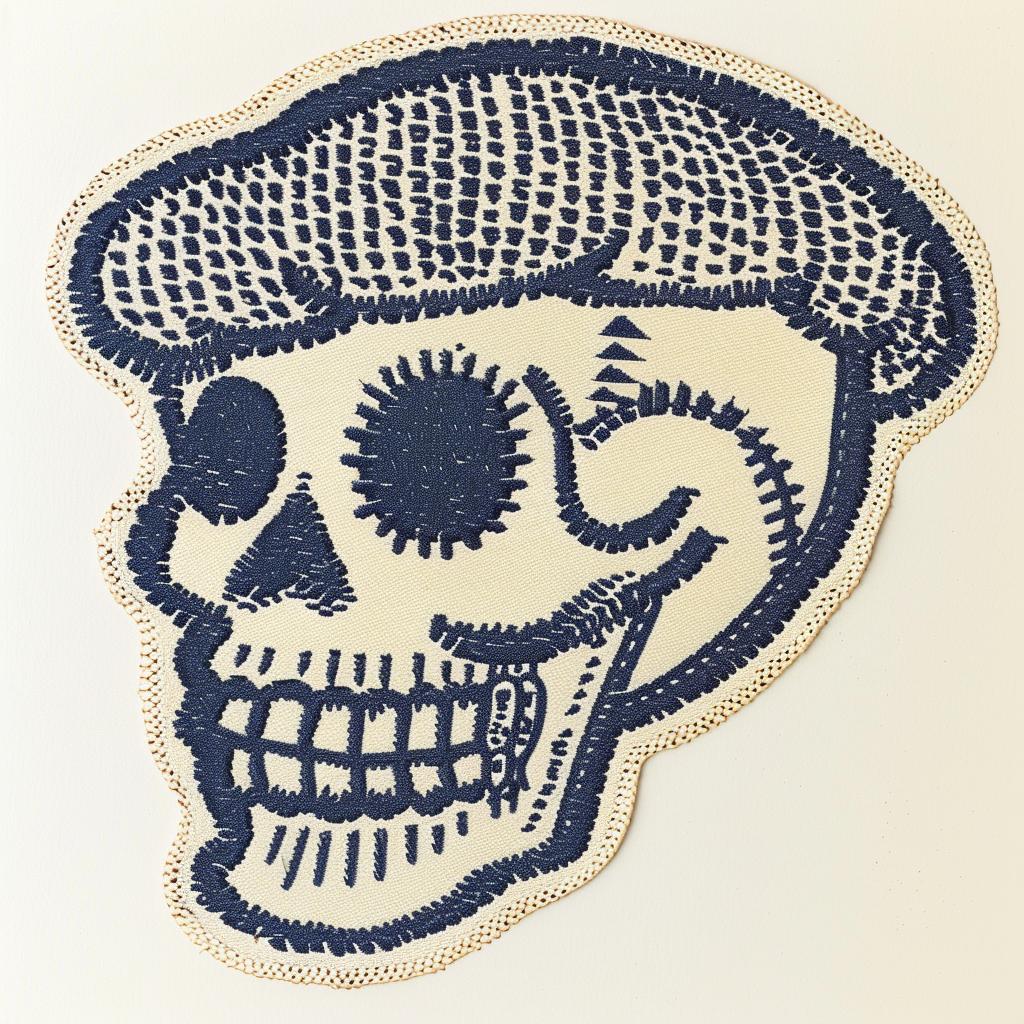 patch  skull  hat  chenille  streetwear  hip-hop  embroidered  stitches  creative  design 961140