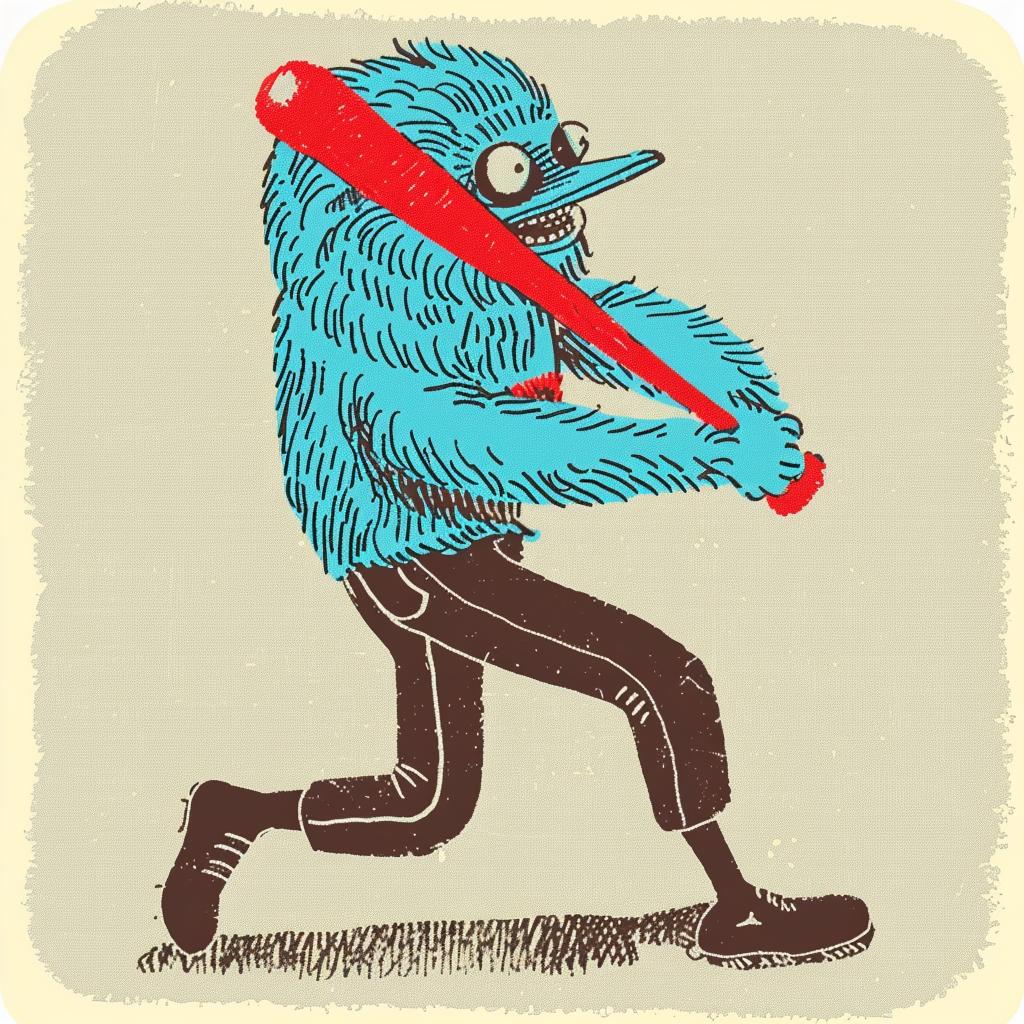 baseball  player  monster  bat  cartoon  sport  dynamic  character  action  illustration 940397