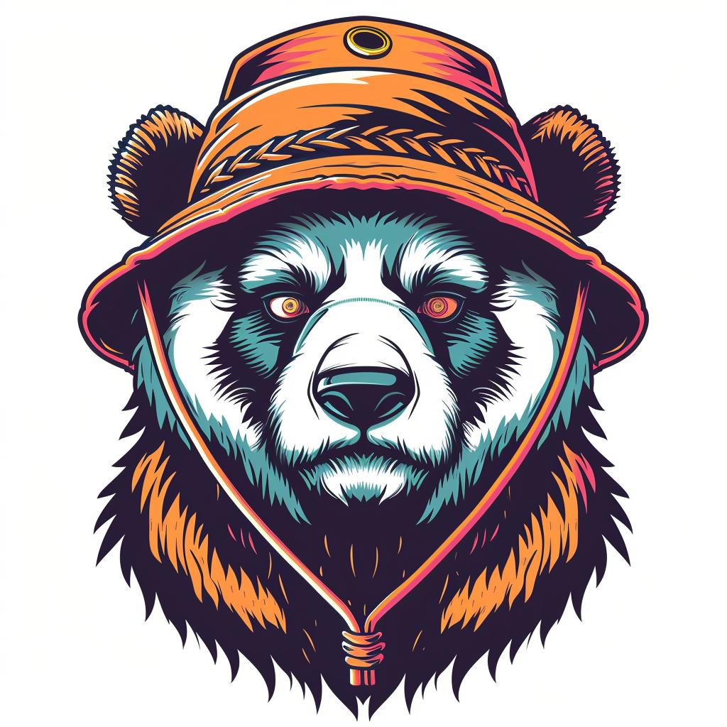 panda  animal  streetwear  hat  aggressive  urban  minimalist  illustration  culture  zoo 955793