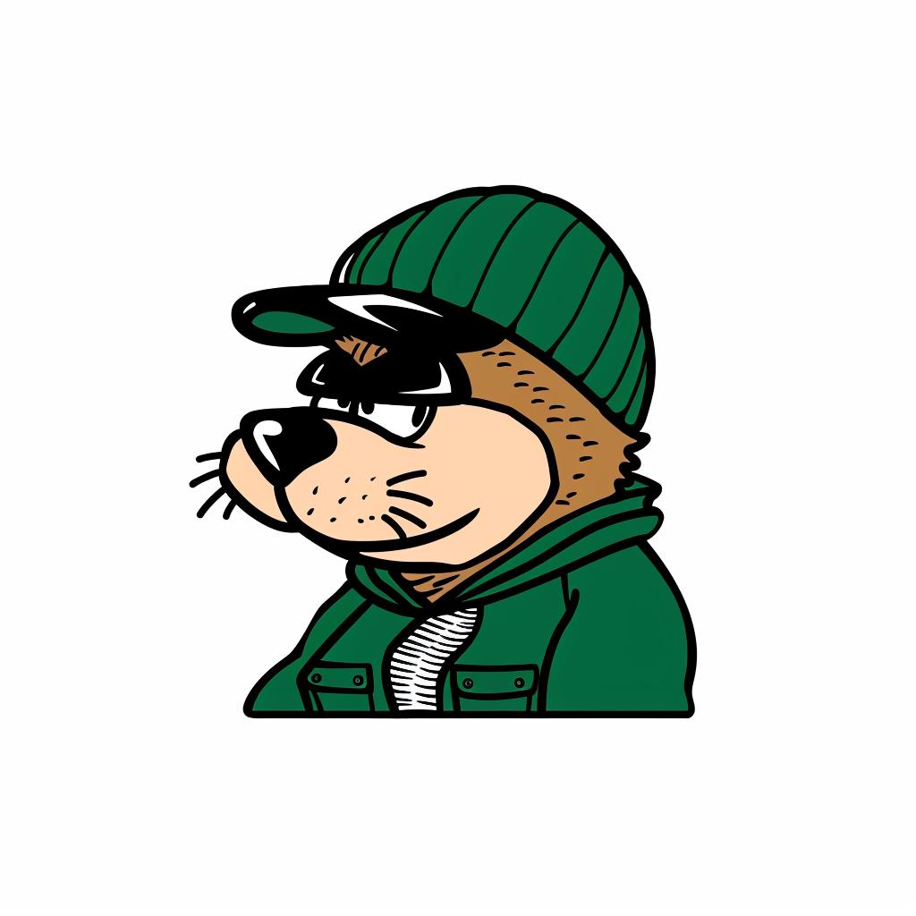 aggressive  badger  cartoon  streetwise  minimal  cap  green  jacket  culture  urban 958871