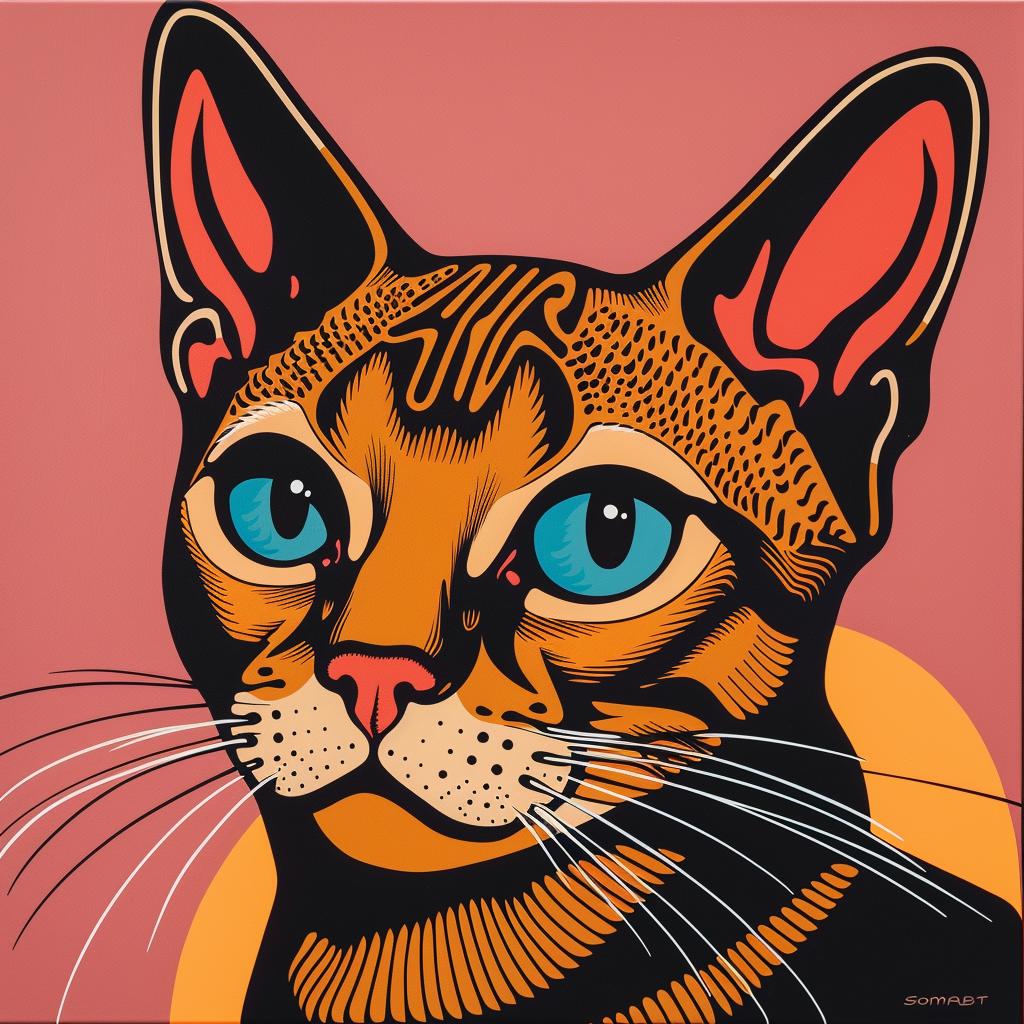 cat  Abyssinian  blue  eyes  pink  background  cute  pet  feline  animal 972227