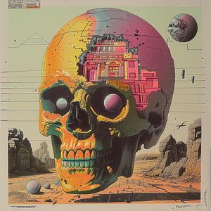 painting  skull  building  background  art  symbolist  creative  Risograph  dark  illustration 1036982