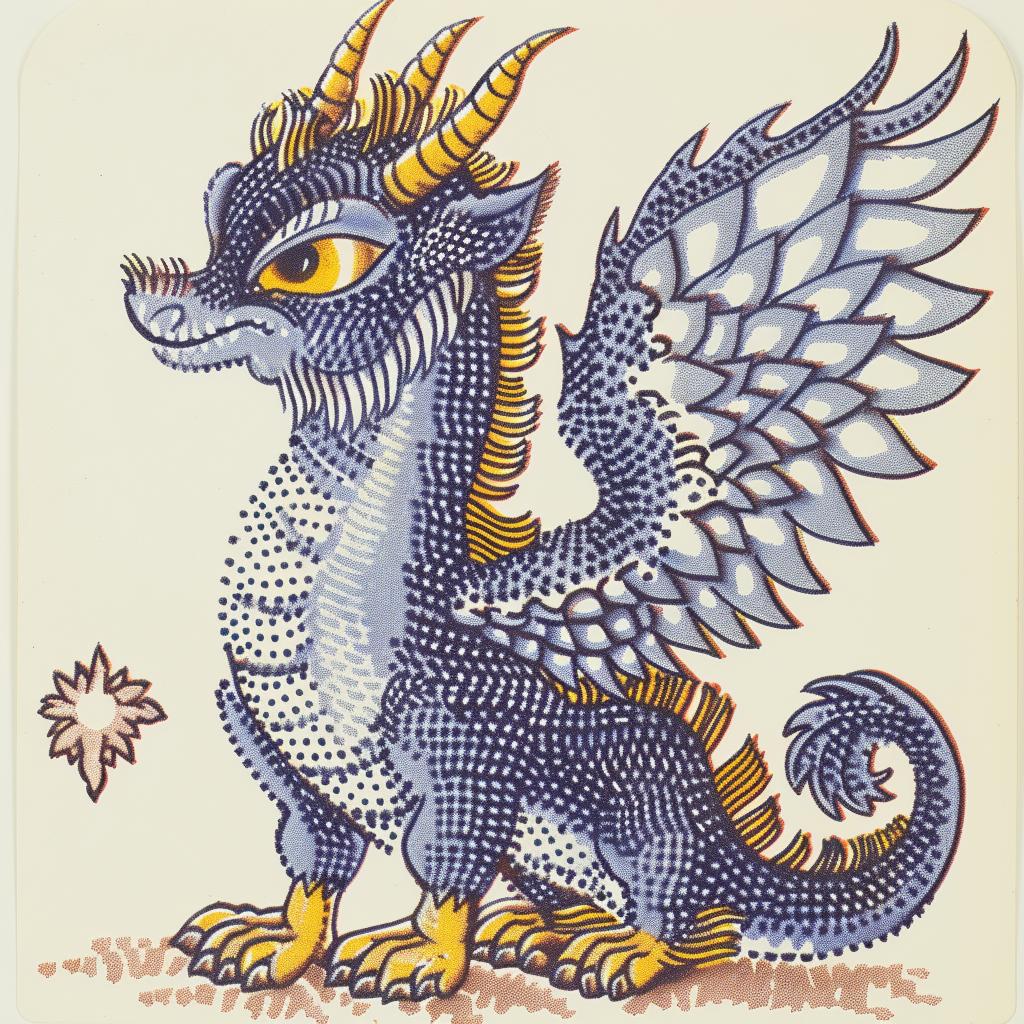 mythical  creature  hybrid  dragon  fantasy  art  coaster  unique  vibrant  illustration 941280