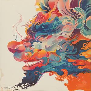 chromolithography  dragon  head  painting  colorful  Quint Buchholz  Peter Max  Nychos  art  fantasy 1039417