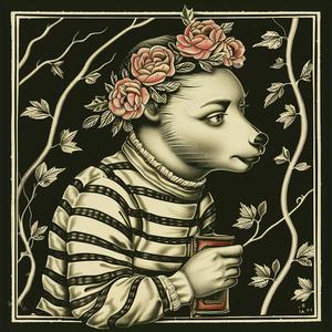 bear  flower  poster  crown  colorful  animal  whimsical  chromolithography  nature  portrait 1058003