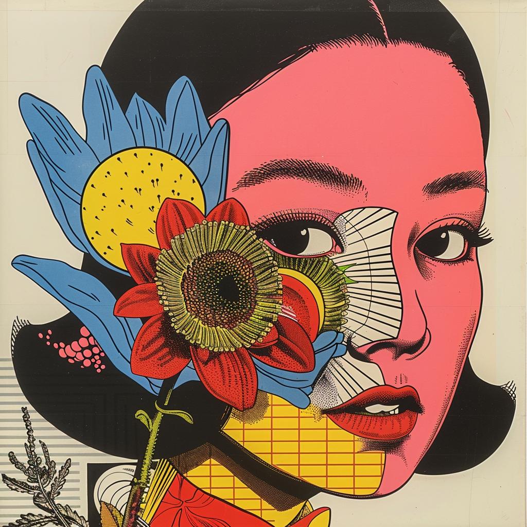 surreal  album  cover  flowers  woman  painting  colorful  artistic  creative  whimsical 1020697