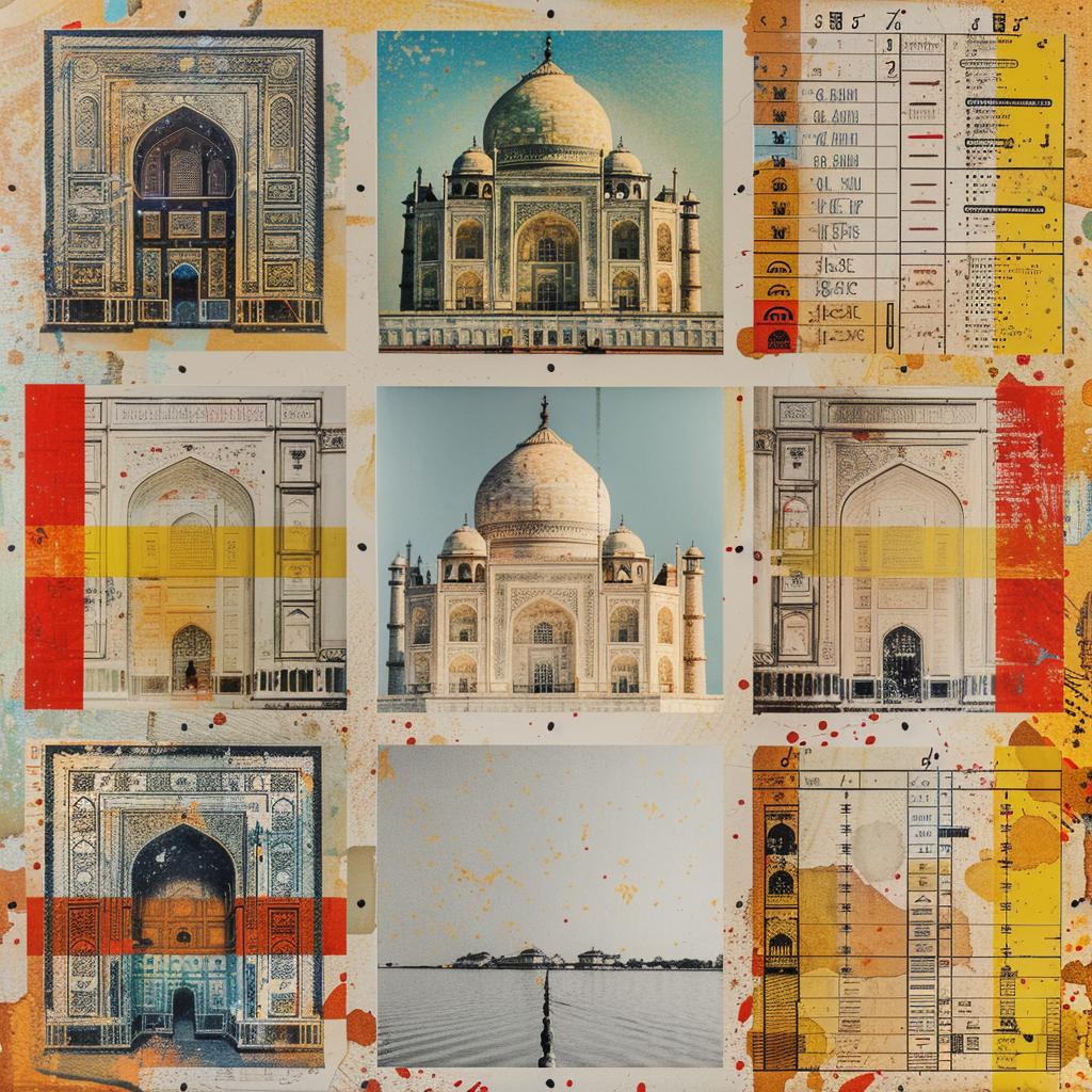 collage  Taj  Mahal  sunrise  stained  glass  Notre-Dame  geometric  patterns  gardens 1017096