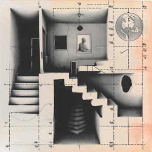 isometric  projection  house  stairs  person  drawing  Saul  Bass  Picasso  art 1067259
