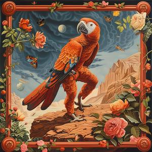 parrot  flowers  birds  painting  chromolithography  nature  colorful  artwork  illustration  vibrant 1049707