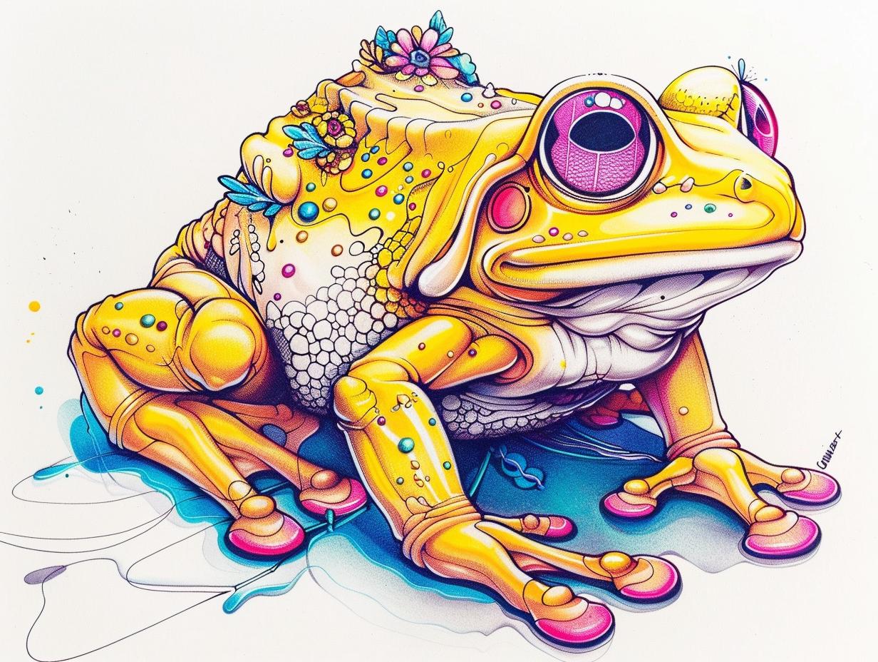 frog  bicycle  anthropomorphic  colorful  illustration  art  playful  whimsical  fun  creative 940787