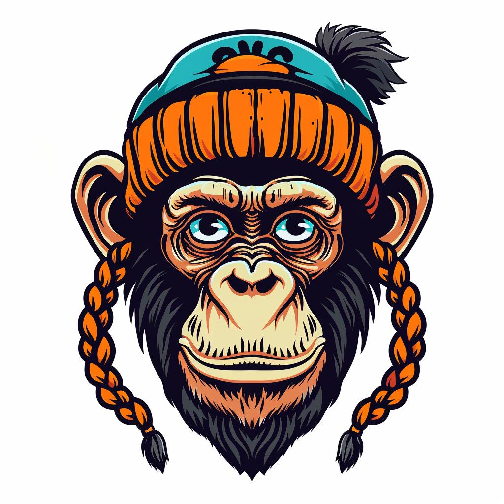 cute  adorable  chimp  knitted  hat  vector  illustration  minimal  playful  street 958698