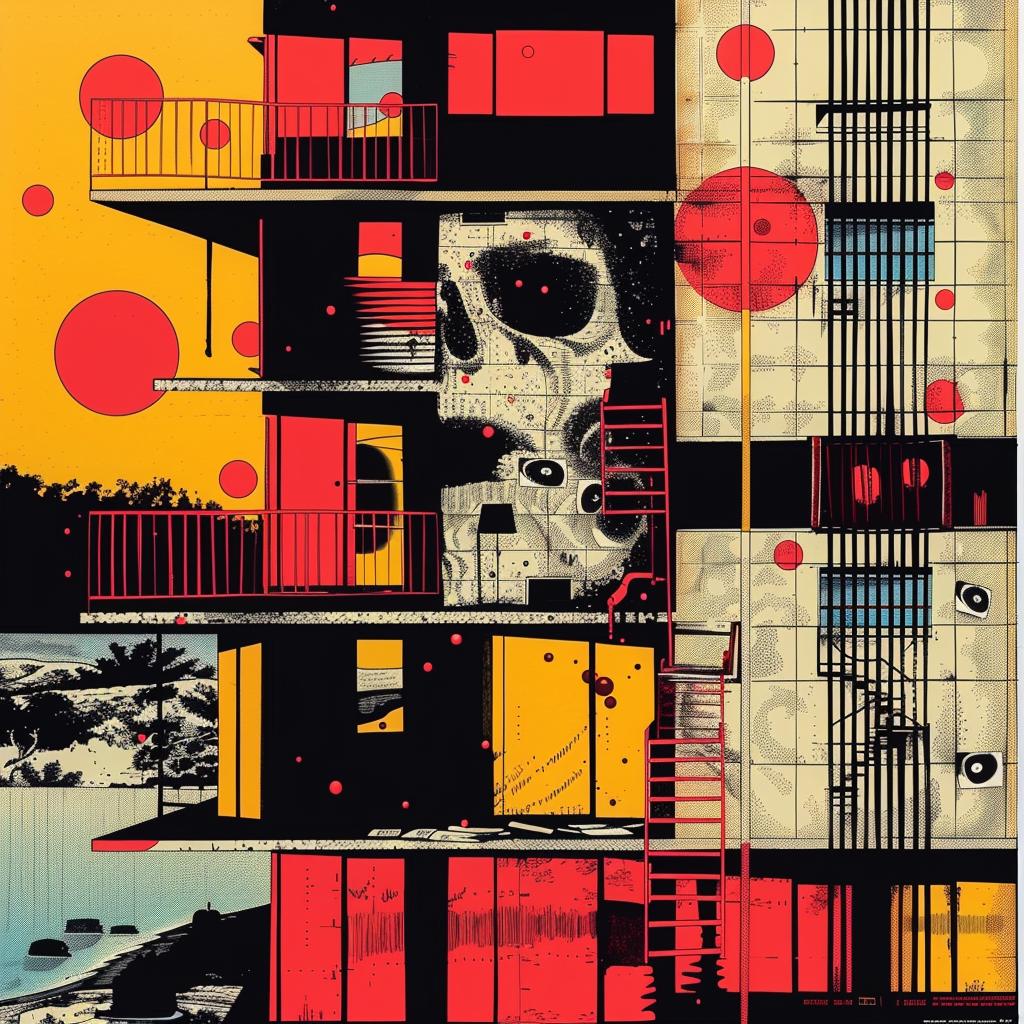 skull  building  graphic  design  dark  streetart  poster  colorful  urban  aesthetic 969189