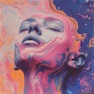 woman  face  pink  blue  painting  symbolist  emotional  surreal  stylized  hyper-realistic 1079367