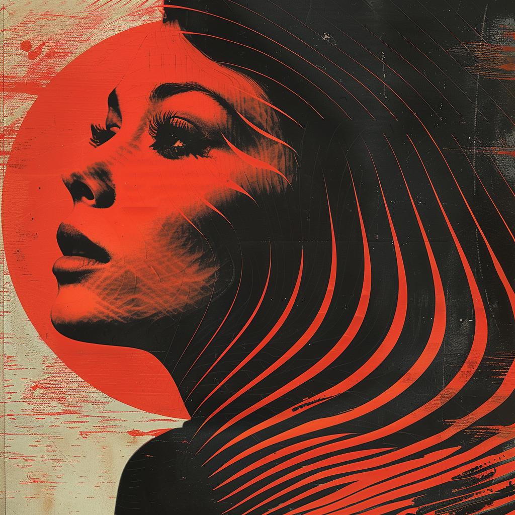 surreal  album  cover  poster  woman  face  red  sun  art  design 960560