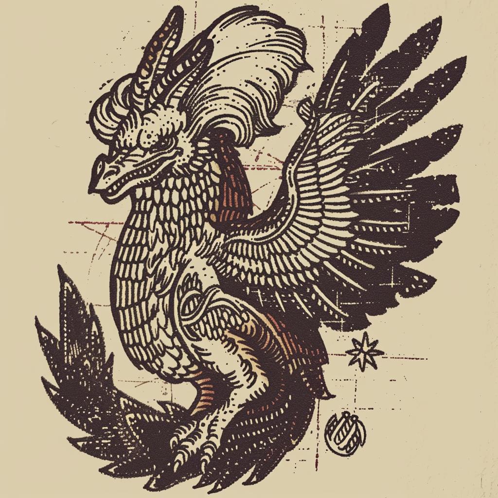 mythical  creature  tattoo  DrSeuss  bird  wings  spiritual  occult  introspective  dark 932668