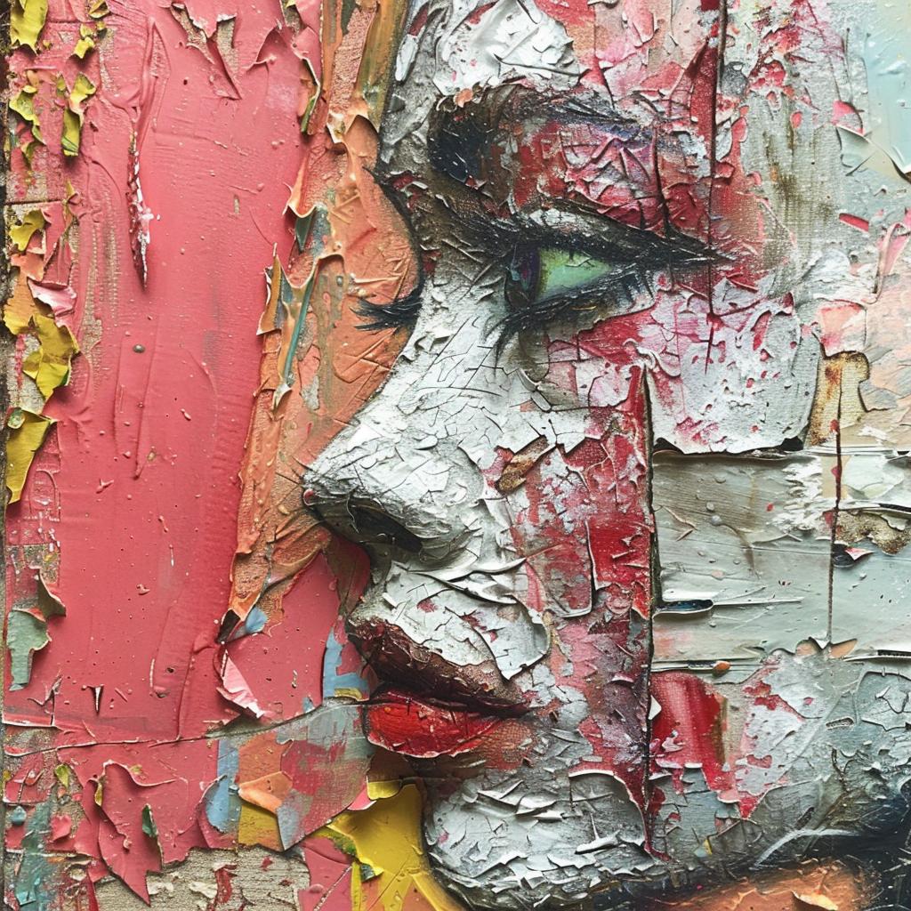 portrait  woman  peeling  imperfect  80s  expression  paletteknife  decay  colors  organic 916651