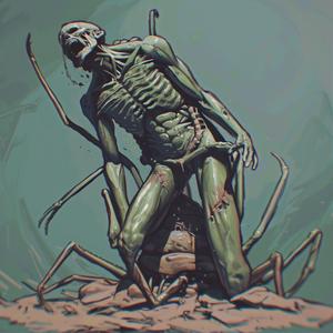 zombie  skeleton  spider  horror  graphic  creepy  macabre  unusual  weird  visual 1036890