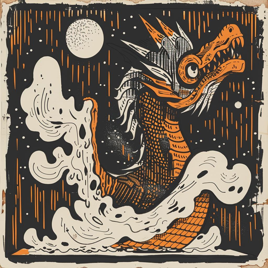 dragon  orange  crown  art  Paul  Pope  stylized  illustration  design  fantasy 932782