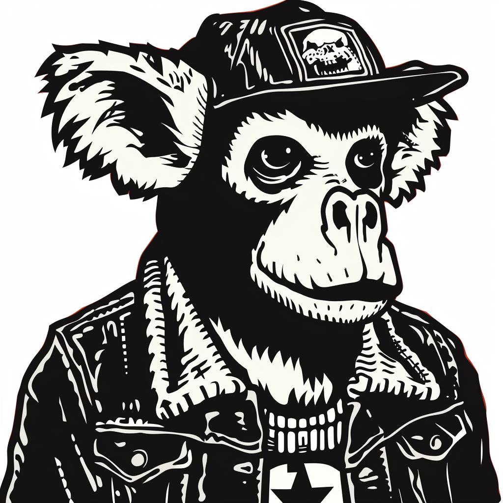 monkey  anthropomorphic  streetwise  cap  jacket  simple  minimal  aggressive  urban  culture 959074