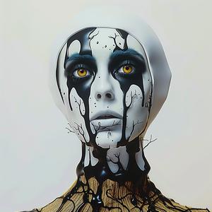 woman  black  white  paint  face  art  expression  creative  bold  abstract 1072738