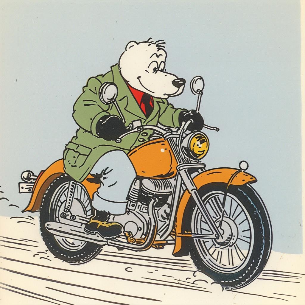 panda  motorcycle  animation  original  art  character  whimsical  movement  fun  animal 939029