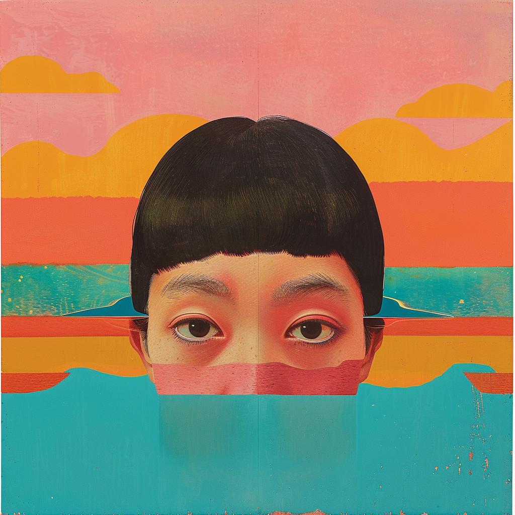 surreal  water  girl  creative  floating  whimsical  dreamlike  artwork  imaginative  album 978555