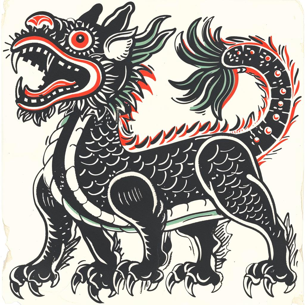 mythical  creature  hybrid  dragon  fantastical  bold  colorful  unique  dark  surreal 933228