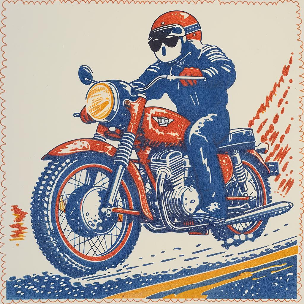 motorcycle  poster  surreal  lighting  glow  natural  art  rider  Ed Ruscha  design 962913