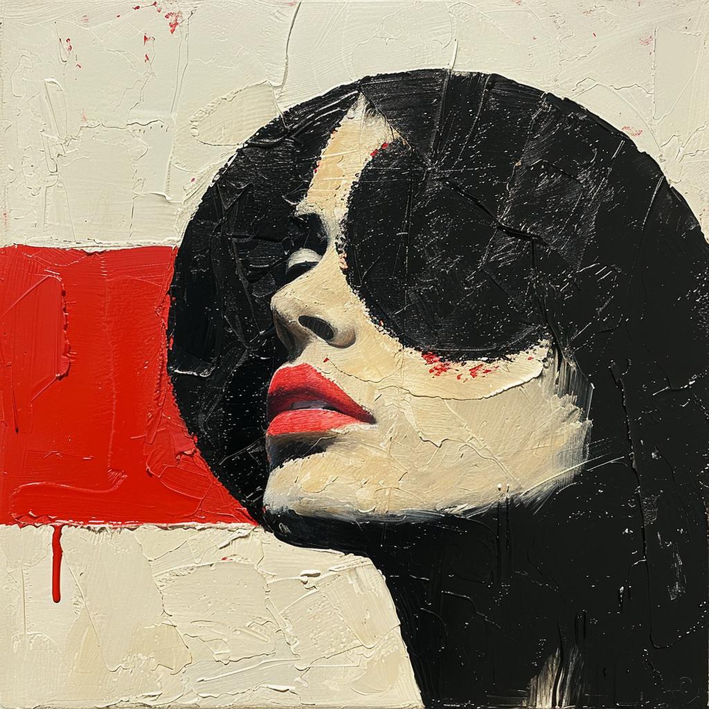 art  imperfect  painting  red  black  expression  abstract  woman  1980s  cover 963889