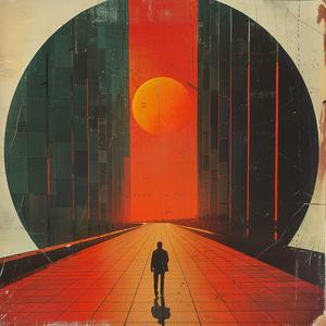 EDM  album  cover  poster  red  circle  canvas  art  print  design 1060526