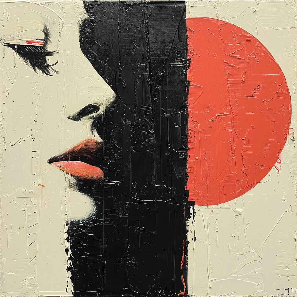 woman  sun  background  impasto  colorful  portrait  1980s  album  art  palette 963890