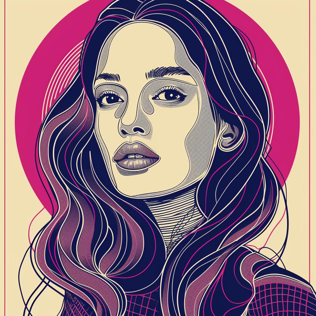 Pop Art  Asian  female  long hair  pink  background  portrait  contemporary  stylized  vibrant 937130